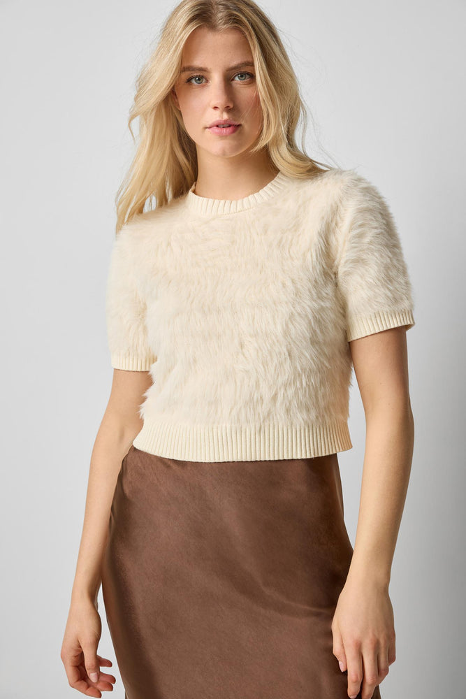 Lilla P Short Sleeve Brushed Crewneck