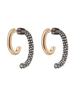 Demarson Pave Luna Earrings, Available in 2 Sizes