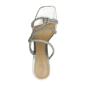 
            
                Load image into Gallery viewer, Schutz Lauryn 75MM Crystal-Embellished Sandals
            
        