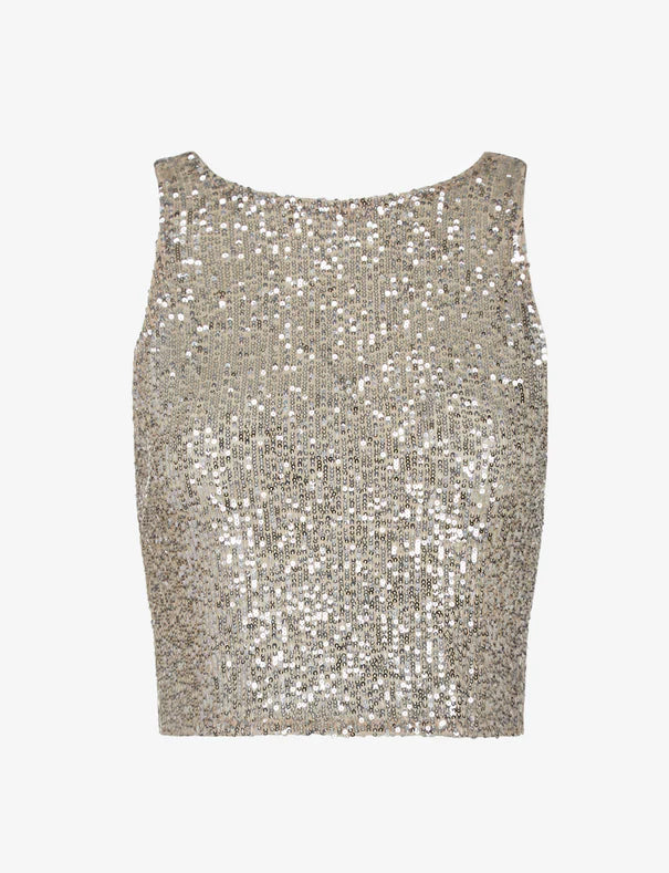 Commando Sequin Mesh Muscle Crop Top