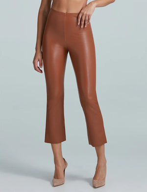
            
                Load image into Gallery viewer, Commando Faux Leather Crop Flare Legging, Available in 2 Colors
            
        