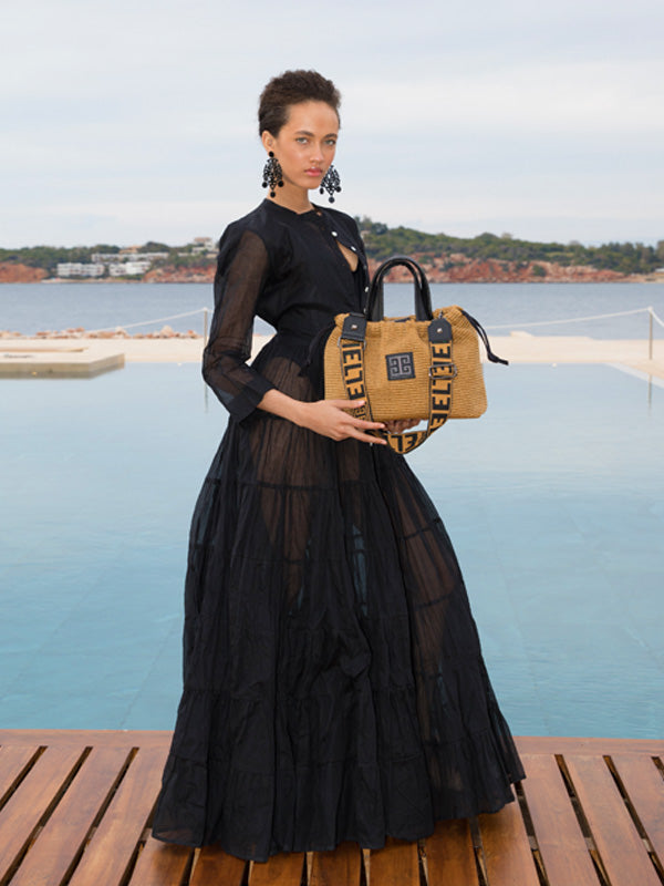 EL Handbags Sofia Raffia Bag