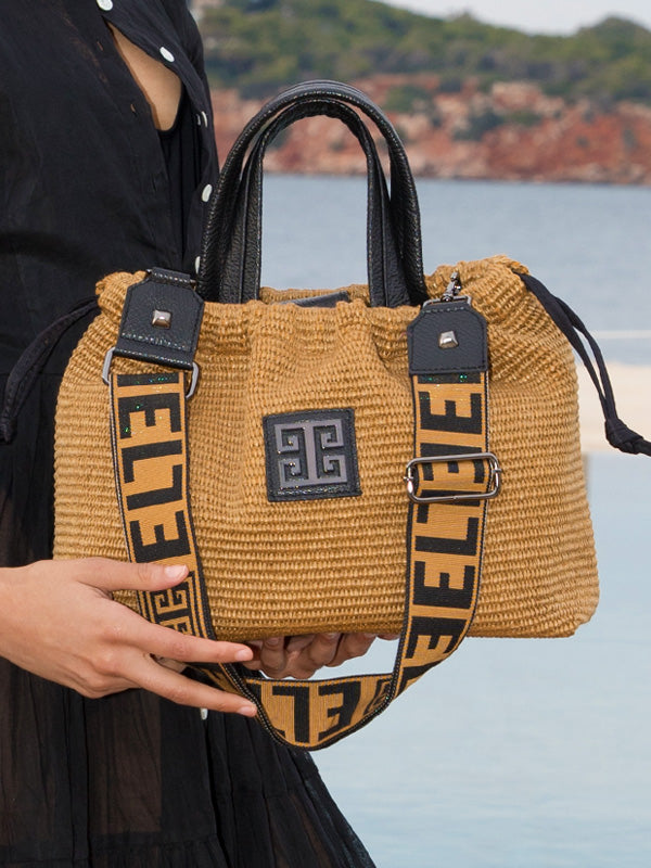 EL Handbags Sofia Raffia Bag
