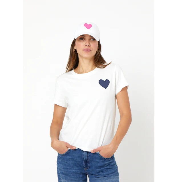 Kerri Rosenthal The Suke Tee Contrast Imperfect Heart, White