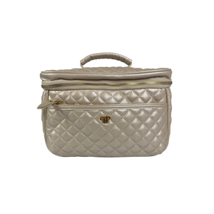 PurseN Classic Train Case, Pearl Quilted