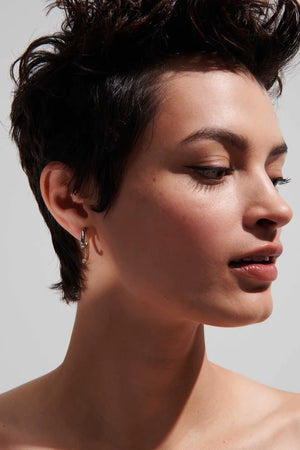 Demarson Two Tone Luna Earrings, Available in 2 Sizes