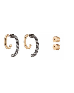 Demarson Pave Luna Earrings, Available in 2 Sizes