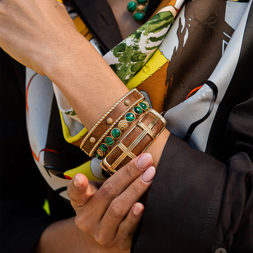 Capucine de Wulf Berry Hinged Teak Bangle