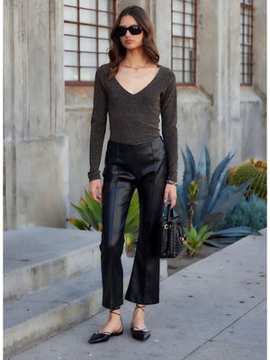 Fifteen Twenty Sigourney Pintuck Faux Leather Pants