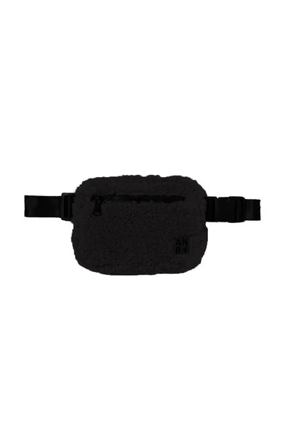 Alp n Rock City Shearling Belt Bag, Black
