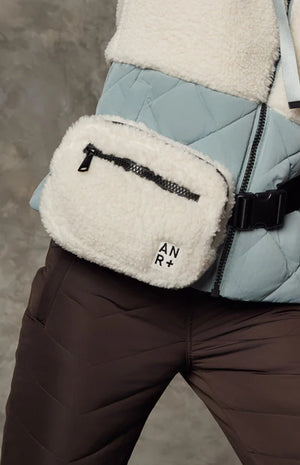 Alp n Rock City Shearling Belt Bag, Ivory