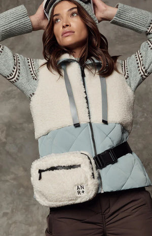 Alp n Rock City Shearling Belt Bag, Ivory