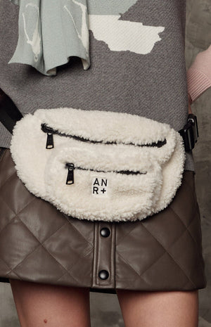 Alp n Rock Everyday Shearling Belt Bag, Ivory