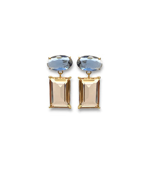 Theia Jewelry Athena Two Tier Earrings, Available in 2 Colors