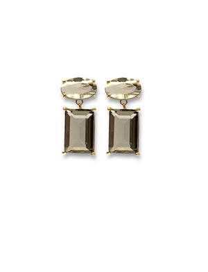 Theia Jewelry Athena Two Tier Earrings, Available in 2 Colors