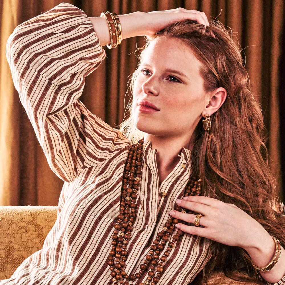 Capucine de Wulf Berry Hoop Earrings, Teak