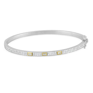 
            
                Load image into Gallery viewer, Liza Beth Jewelry Sterling and Diamond Bangle
            
        