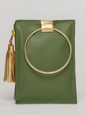 Beau & Ro Metal Ring Wristlet, Available in 7 Colors