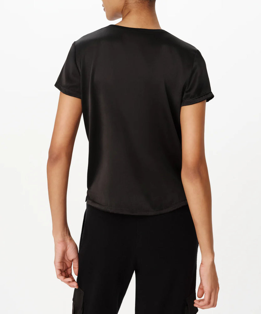 ATM Stretch Charmeuse V-Neck Tee