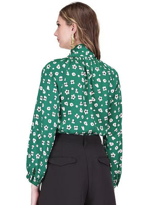 Jade Tie Front Blouse