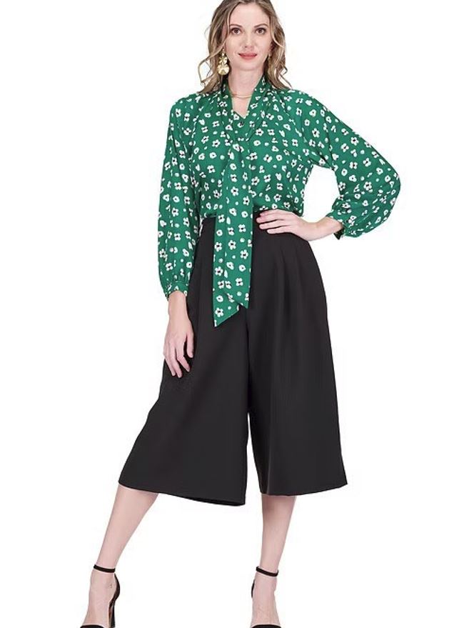 Jade Tie Front Blouse
