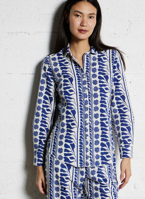 Hartford Corazon Blue Shell Printed Shirt