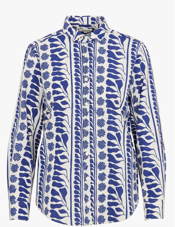 Hartford Corazon Blue Shell Printed Shirt