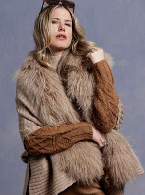 Minnie Rose Mongolian Fur Cape