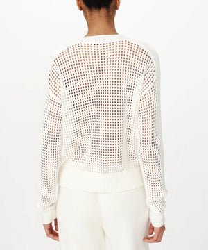 ATM Mesh Stitch V-Neck Sweater