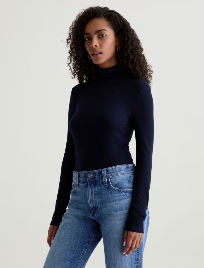 AG Jeans Chels Turtleneck, Deep Trenches
