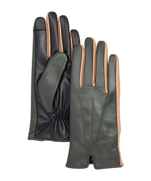 Echo Colorblock Leather Gloves, Available in 3 Colors