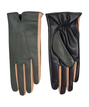 Echo Colorblock Leather Gloves, Available in 3 Colors