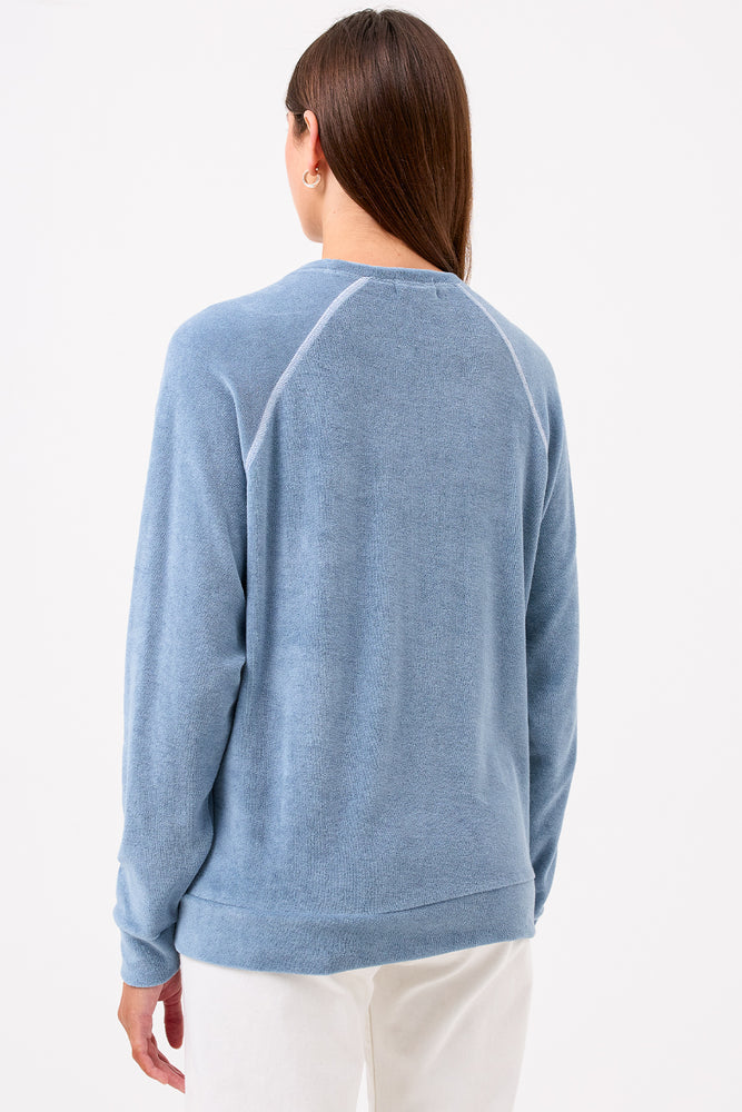 Goldie Lewinter Life of Luxury Raglan Sweatshirt, Faded Denim