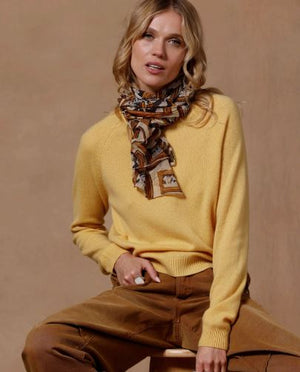 Minnie Rose Cashmere 9gg Long Sleeve Shrunken Crew