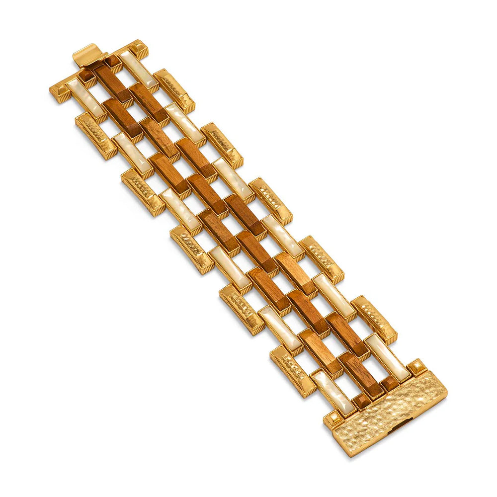 Capucine de Wulf Pathway Grande Link Bracelet with Teak