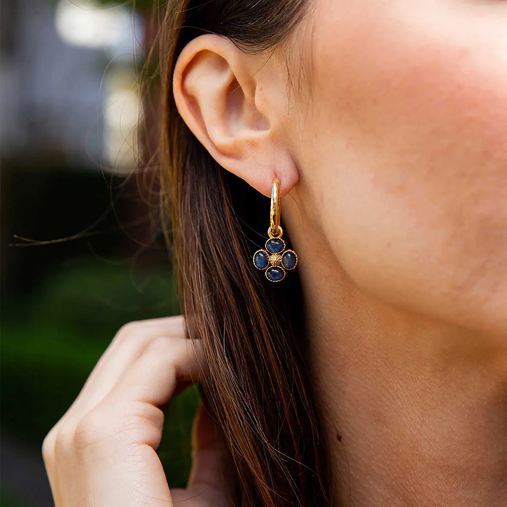 Capucine de Wulf Berry Clover Hoop Earrings with Double-Sided Charm