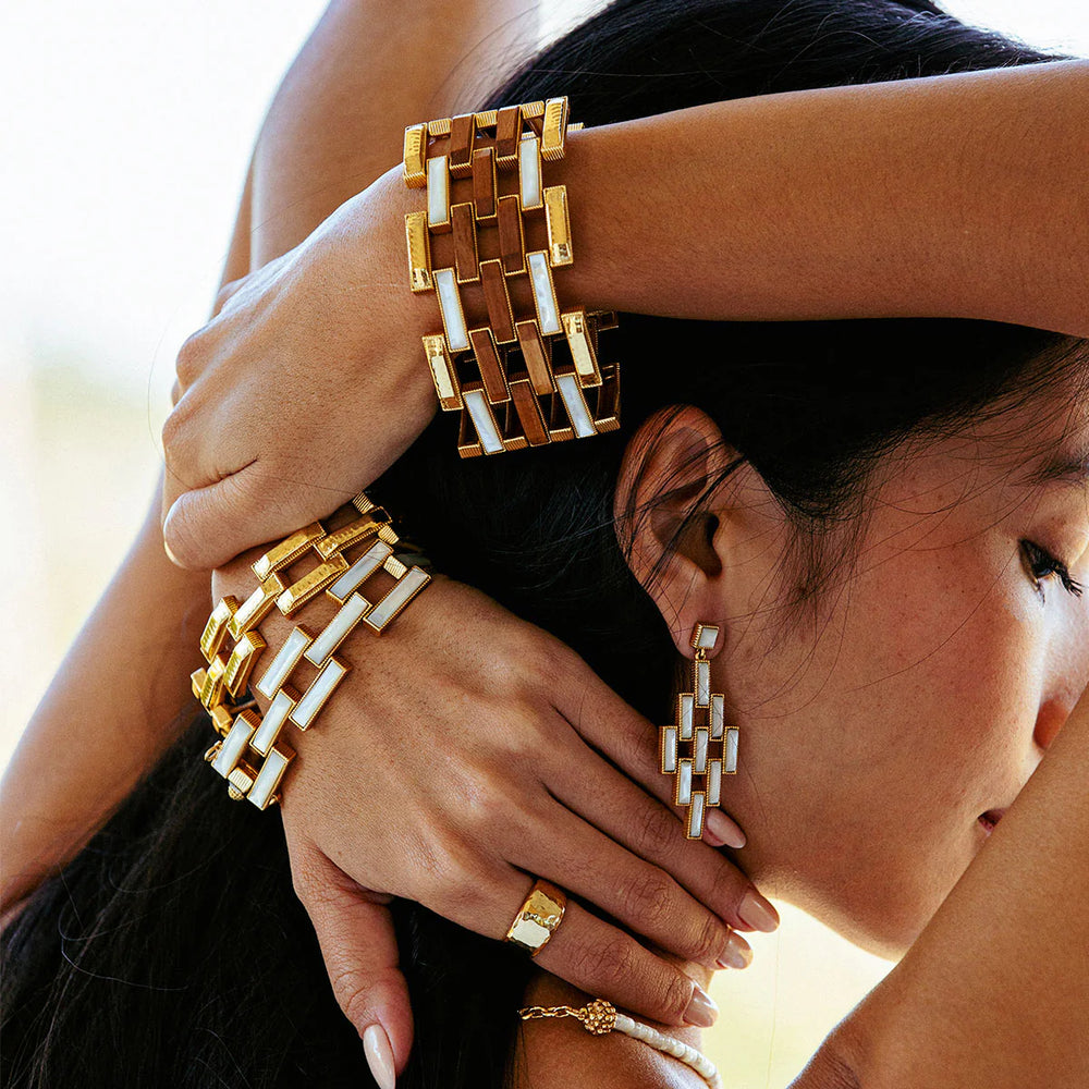 Capucine de Wulf Pathway Grande Link Bracelet with Teak