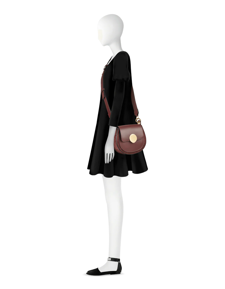 LeParmentier Yucca Handbag, Burgundy