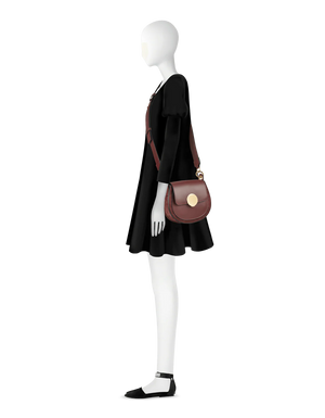 LeParmentier Yucca Handbag, Burgundy