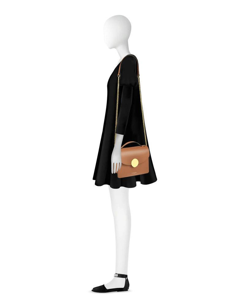 LeParmentier Ondina Medium Handbag, Caramel