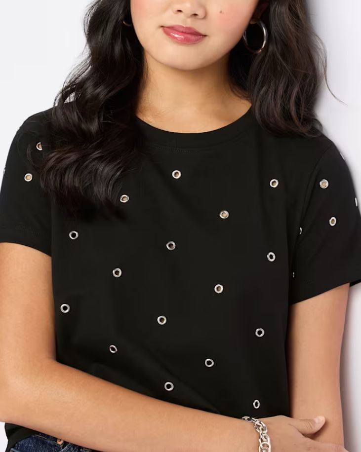 Sanctuary Embellished Tee, Black