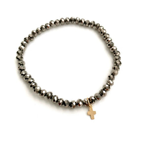 Erin Gray Luxe Cross Bracelet, Available in 6 Colors