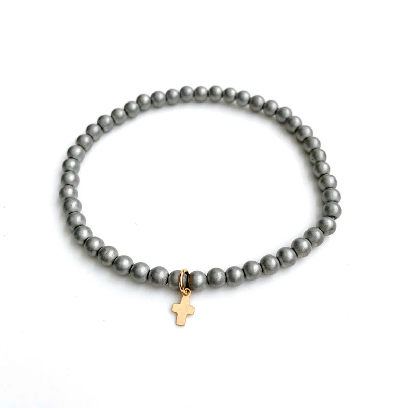 Erin Gray Luxe Cross Bracelet, Available in 6 Colors