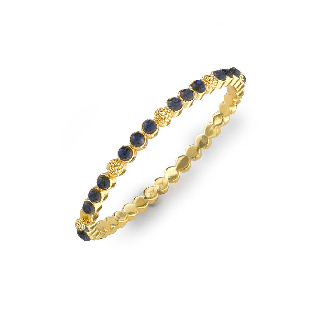 Capucine de Wulf Berry Gem Hinged Bangle with Blue Labradorite, Petite