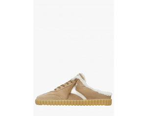 Voile Blanche Ines Suede and Faux Fur Mule Sneaker