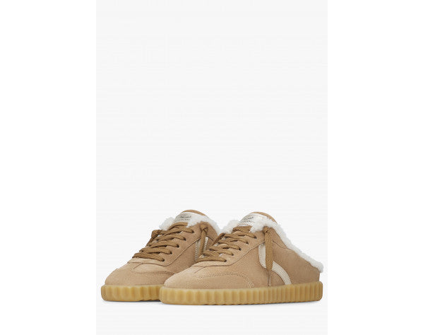 Voile Blanche Ines Suede and Faux Fur Mule Sneaker