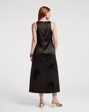 Frances Valentine Francesca Maxi Dress Feather Pouf