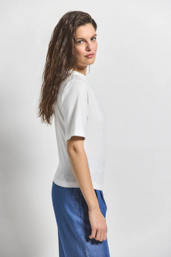 Derek Lam 10 Crosby Frederic Ruched Short Sleeve Tee