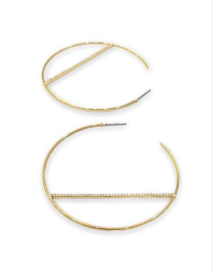 Theia Jewelry Harper Hoop Earrings, Available in 2 Colors