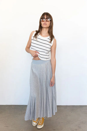 Loyd Ford Della Jersey Skirt, Heather Grey